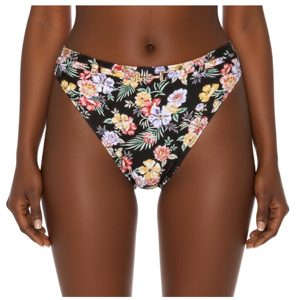 MINKPINK Tropicana Belted Bikini Bottom Multicolor Floral Women S NWT